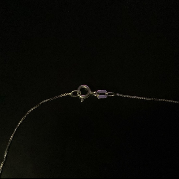 Solvar sterling silver necklace and claddagh march stone charm - Picture 3 of 3